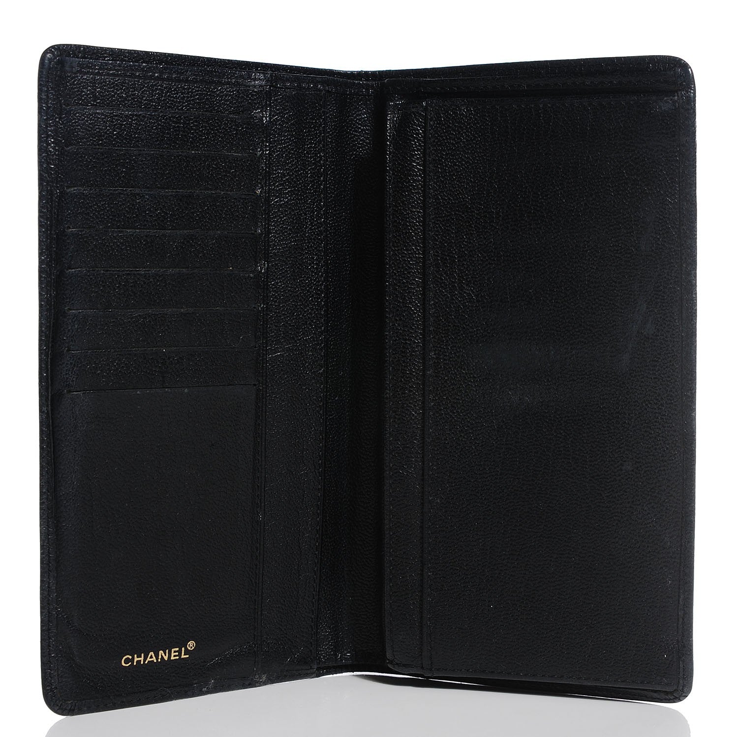 Chanel Goatskin CC Yen Wallet Black 5 of 8