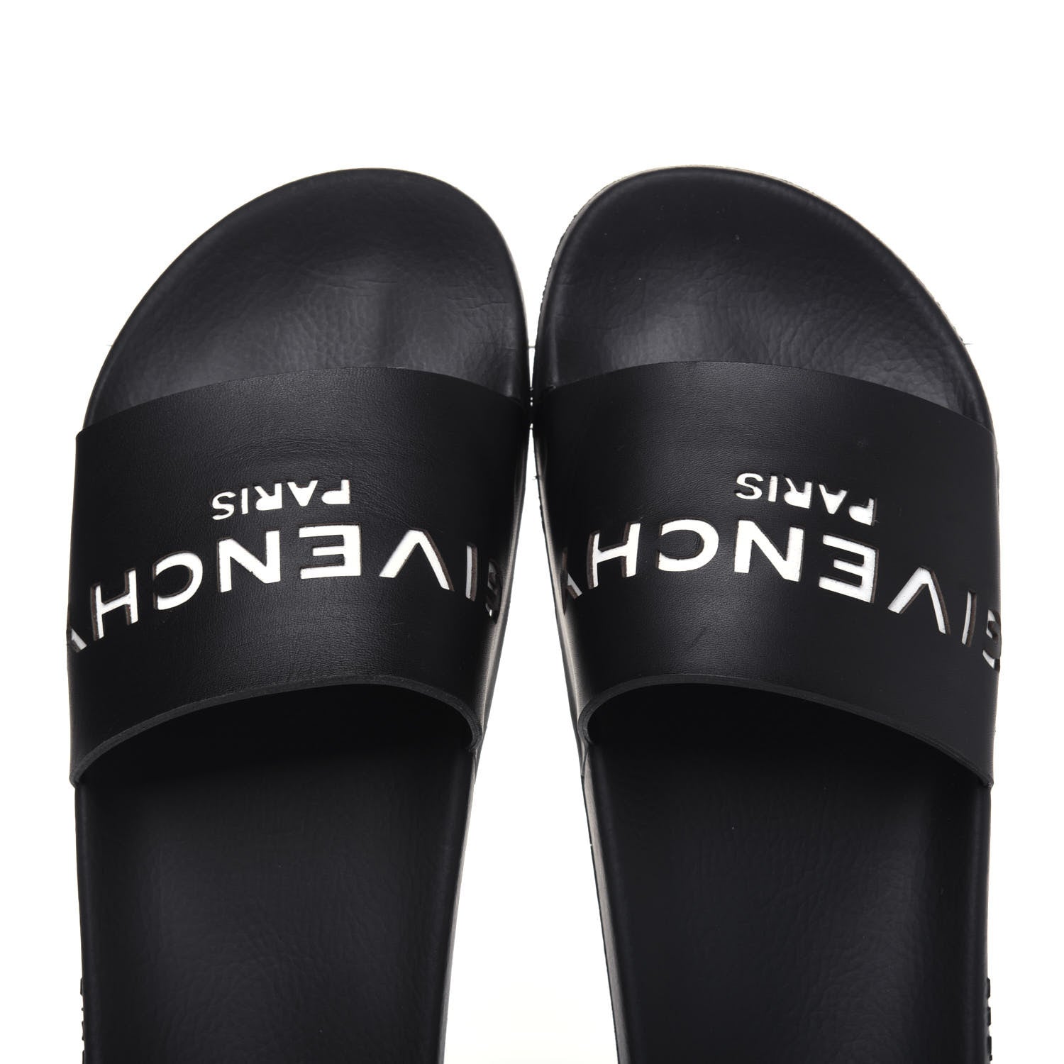 Givenchy Rubber Logo Pool Slide Sandals 41 Black 8 of 9