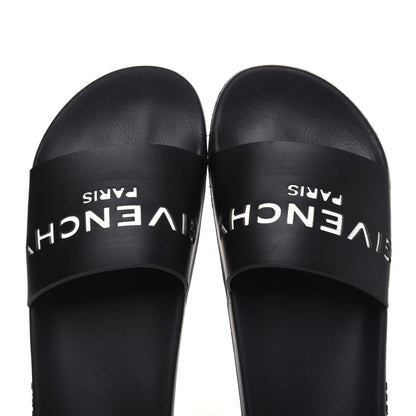 Givenchy Rubber Logo Pool Slide Sandals 41 Black 8 of 9