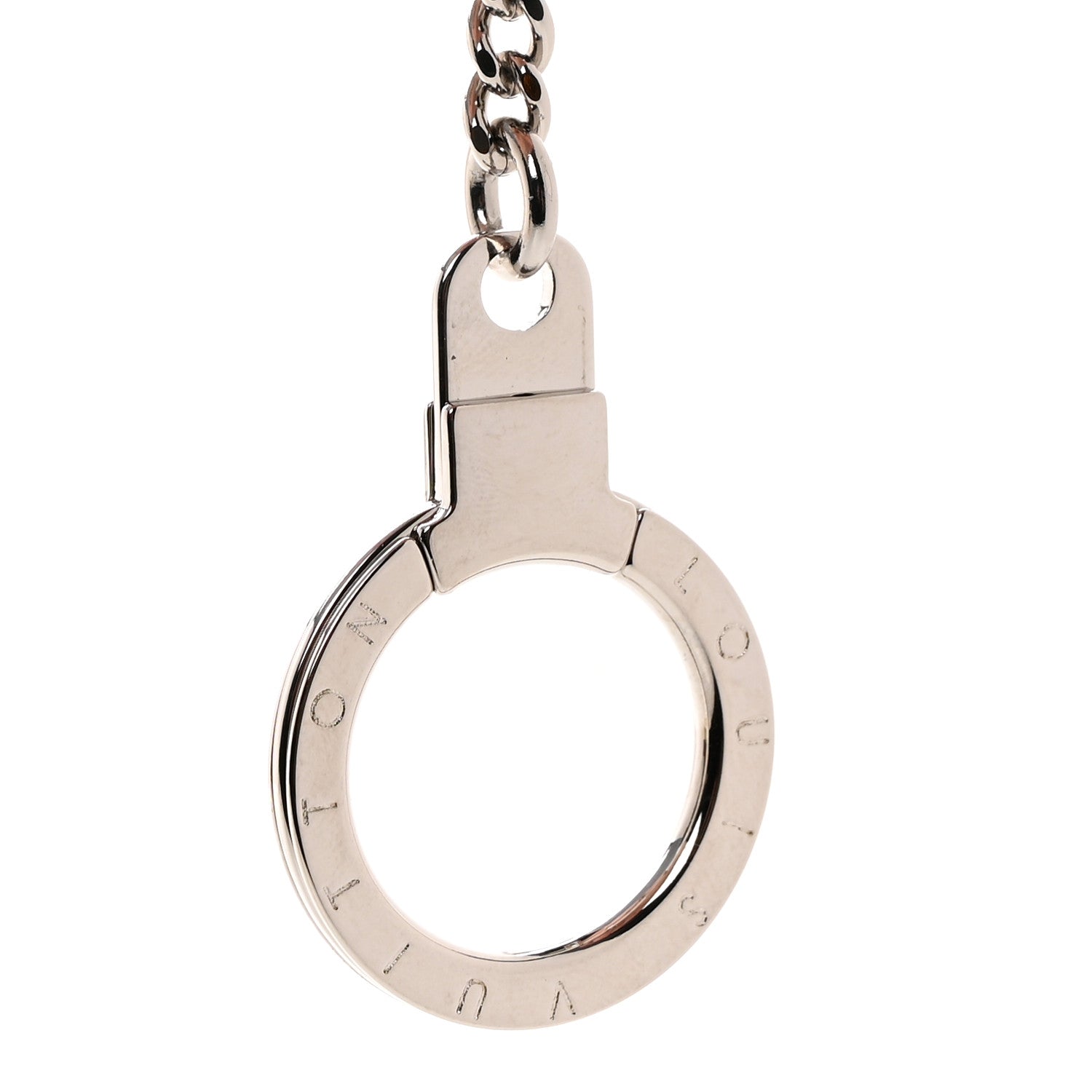 Louis Vuitton Pochette Extender Key Ring Chain Silver 3 of 5