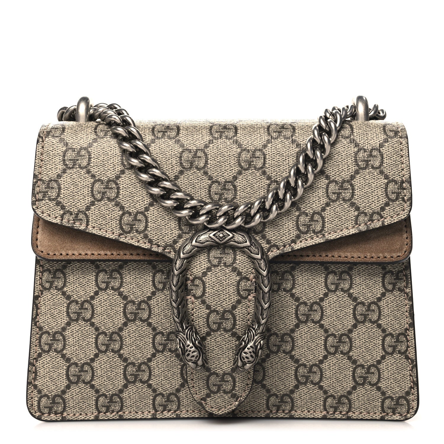Gucci GG Supreme Monogram Mini Dionysus Shoulder Bag Taupe 1 of 10