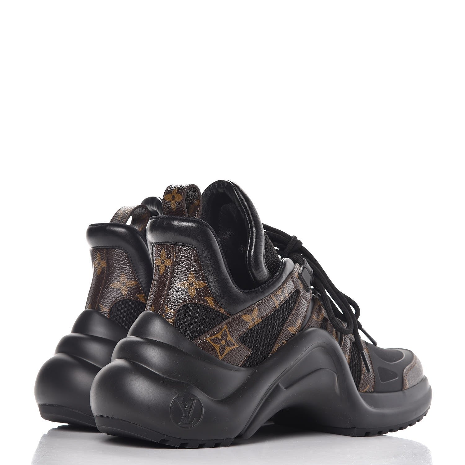 Louis Vuitton Calfskin Patent Monogram LV Archlight Sneakers 39 Black 4 of 8