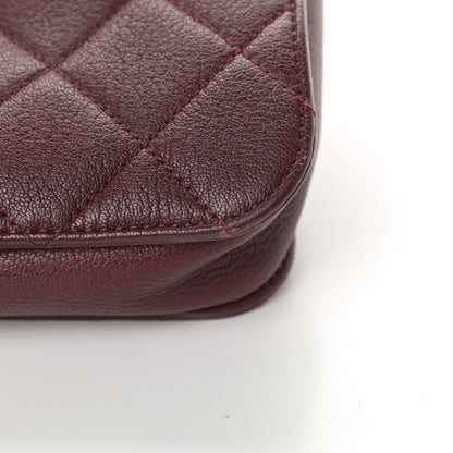 Chanel Goatskin Quilted Large Perfect Edge Flap Burgundy 13 of 14