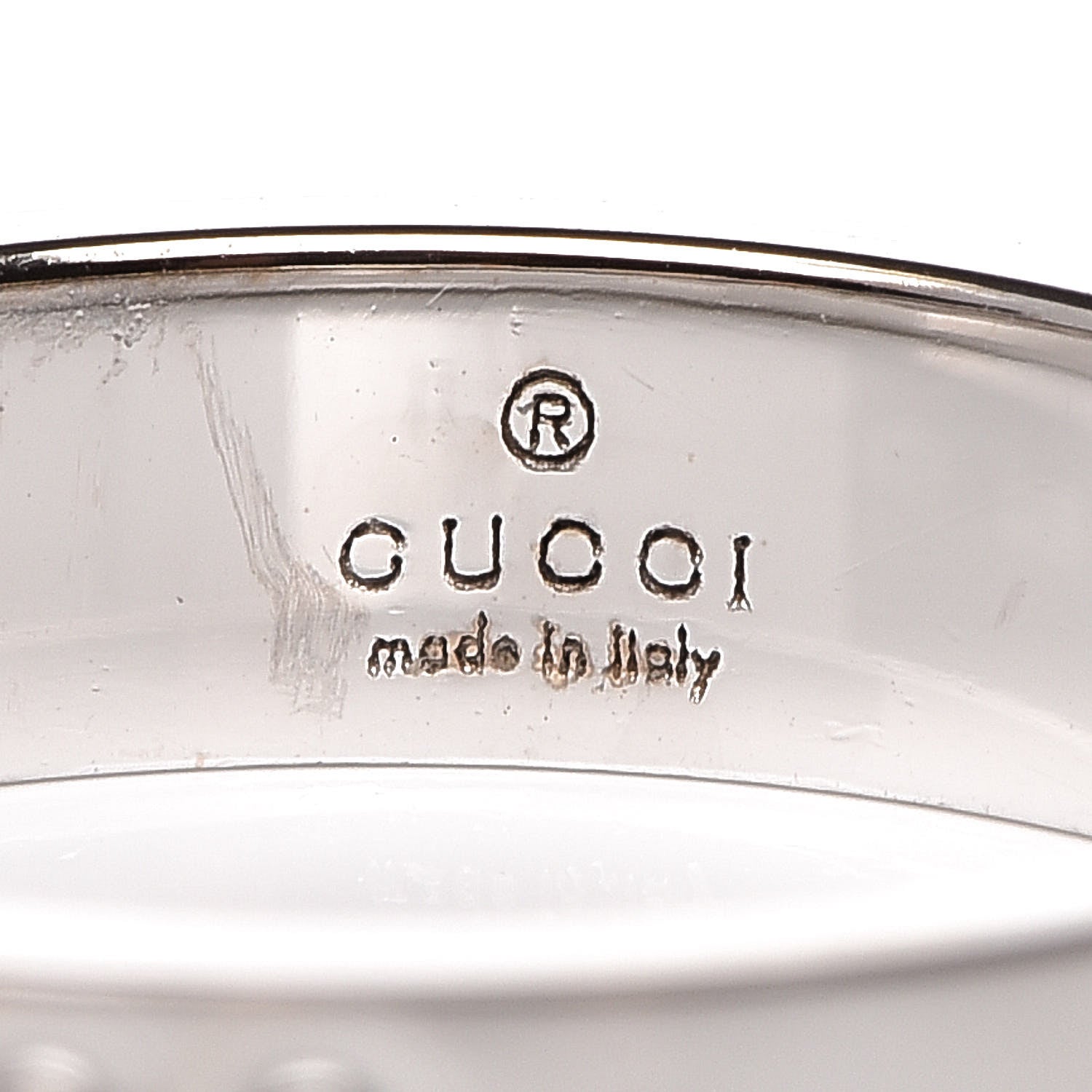 Gucci 18K White Gold 4mm Icon Thin Band Ring 51 5.75 4 of 6