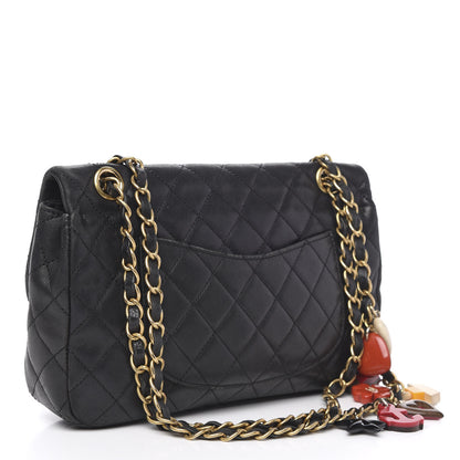 Chanel Lambskin Quilted Medium Cruise Charm Single Flap Black 3 of 16