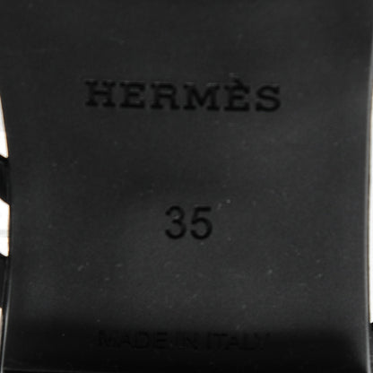 Hermes Rubber Chaine d'Ancre Nude Sandals 35 Black 6 of 9
