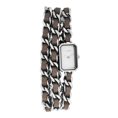 Chanel Stainless Steel Lambskin 16mm Premiere Rock Triple Row Quartz Watch Grey 1 of 4