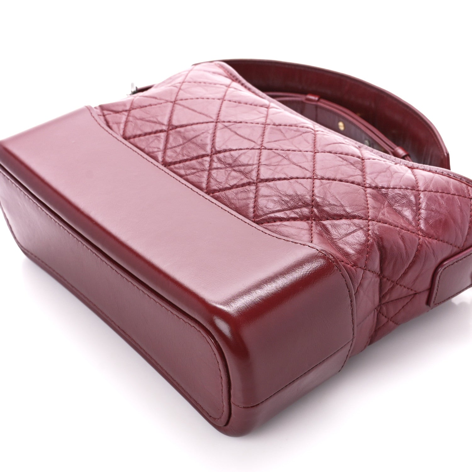 Chanel Aged Smooth Calfskin Quilted Medium Gabrielle Logo Hobo Red 10 of 12
