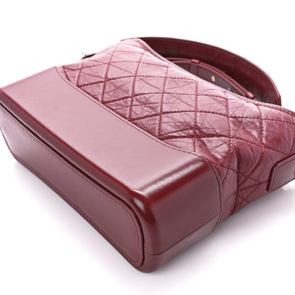 Chanel Aged Smooth Calfskin Quilted Medium Gabrielle Logo Hobo Red 10 of 12