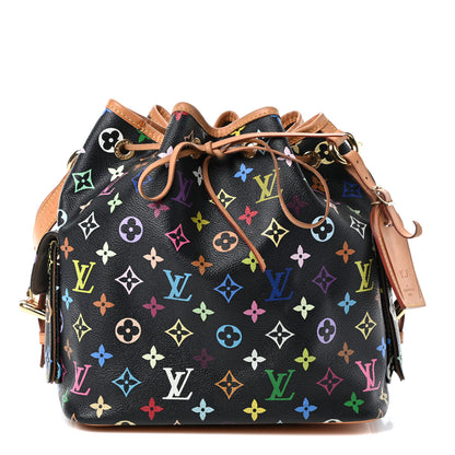 Louis Vuitton Monogram Multicolor Petit Noe Black 1 of 10