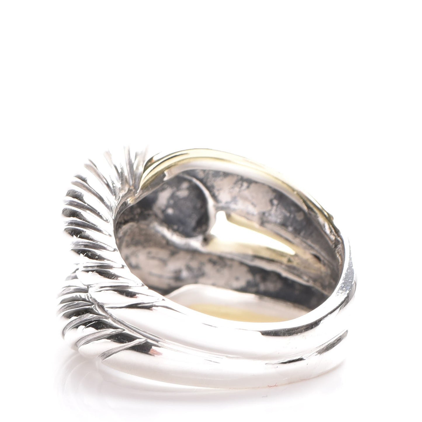 Sterling Silver 14K Gold Large Infinity Ring 52 6