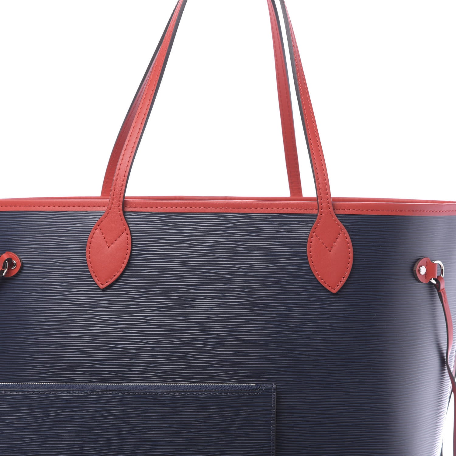 Louis Vuitton Epi Neverfull MM Indigo Coquelicot 10 of 12
