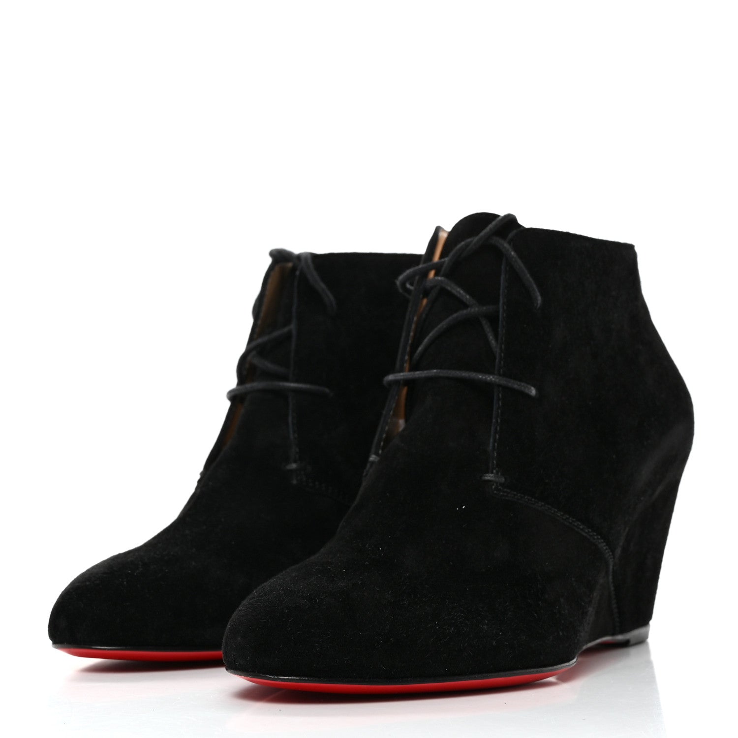Christian Louboutin Veau Velours Compacta 70 Ankle Boots 35.5 Black 3 of 8