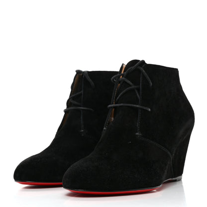 Christian Louboutin Veau Velours Compacta 70 Ankle Boots 35.5 Black 3 of 8