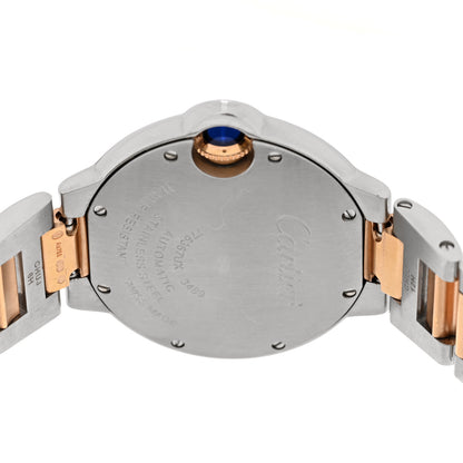 Cartier Stainless Steel 18K Pink Gold Diamond 33mm Ballon Bleu De Cartier Automatic Watch Champagne 4 of 4