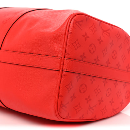 Louis Vuitton Taigarama Keepall Bandouliere 50 Fire Red 7 of 9
