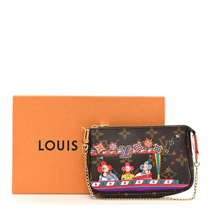 Louis Vuitton Monogram 2020 Christmas Animation Bumper Cars Mini Pochette Accessories Coquelicot 9 of 9