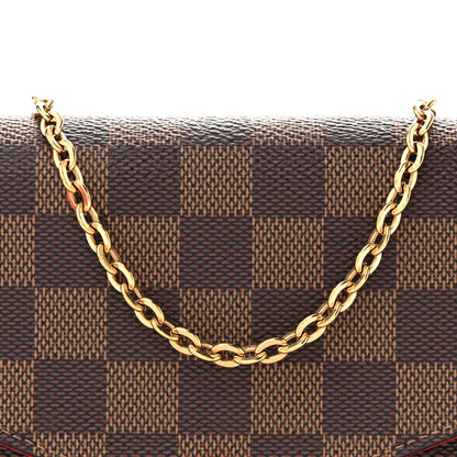 Louis Vuitton Damier Ebene Pochette Felicie Chain Wallet 8 of 13