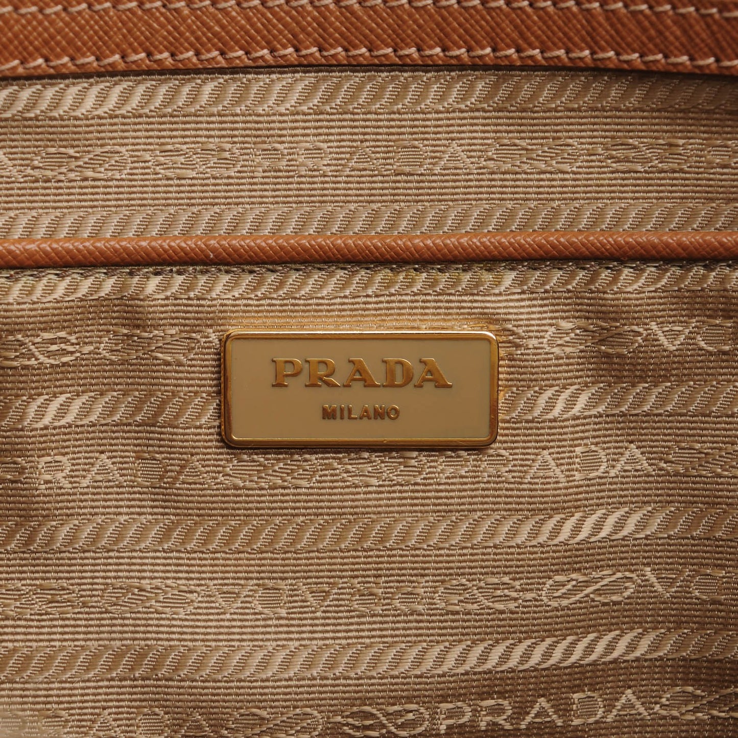 Saffiano Large Galleria Double Zip Tote Caramel