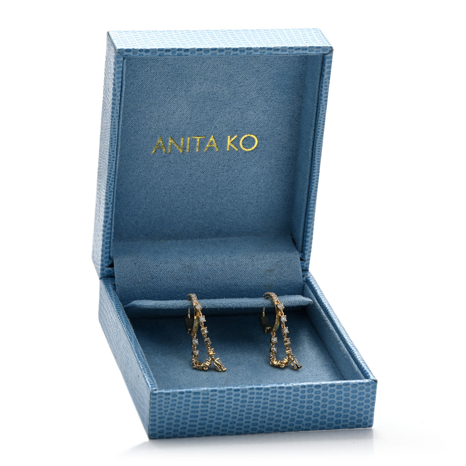 Anita Ko 18K Yellow Gold Diamond Sienna Huggies Earrings 5 of 5