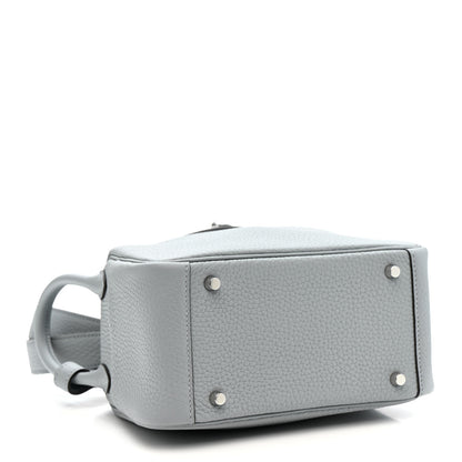 Hermes Taurillon Clemence Mini Lindy 20 Gris Pantin 4 of 11