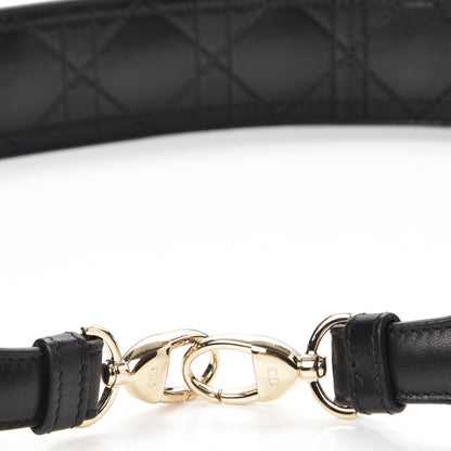 Christian Dior Lambskin Cannage Shoulder Strap Black 3 of 5