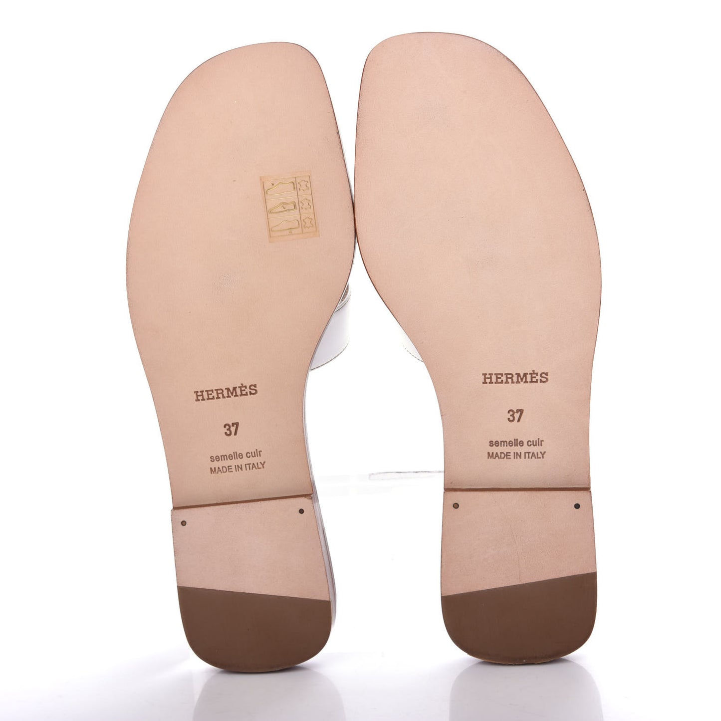 Box Calfskin Oran Sandals 37 White