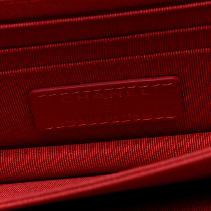 Chanel Caviar Quilted Mini Wallet On Chain WOC Red 6 of 10