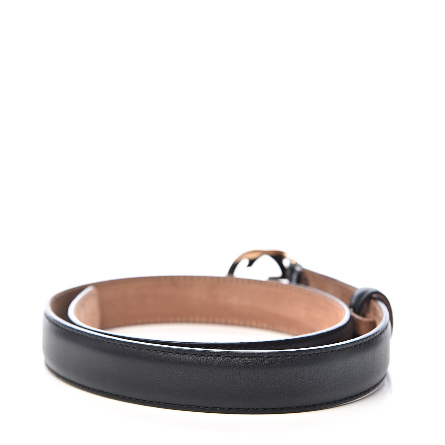 Gucci Moon Calfskin Interlocking G 25mm Belt 70 28 Black 3 of 8