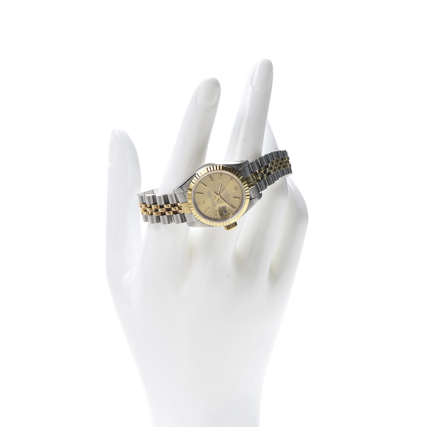 Stainless Steel 18K Yellow Gold 26mm Oyster Perpetual Datejust Watch Champagne 69173
