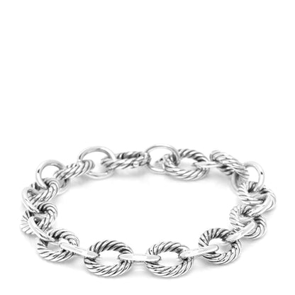 David Yurman Sterling Silver 10mm Medium Oval Link Bracelet 1 of 4