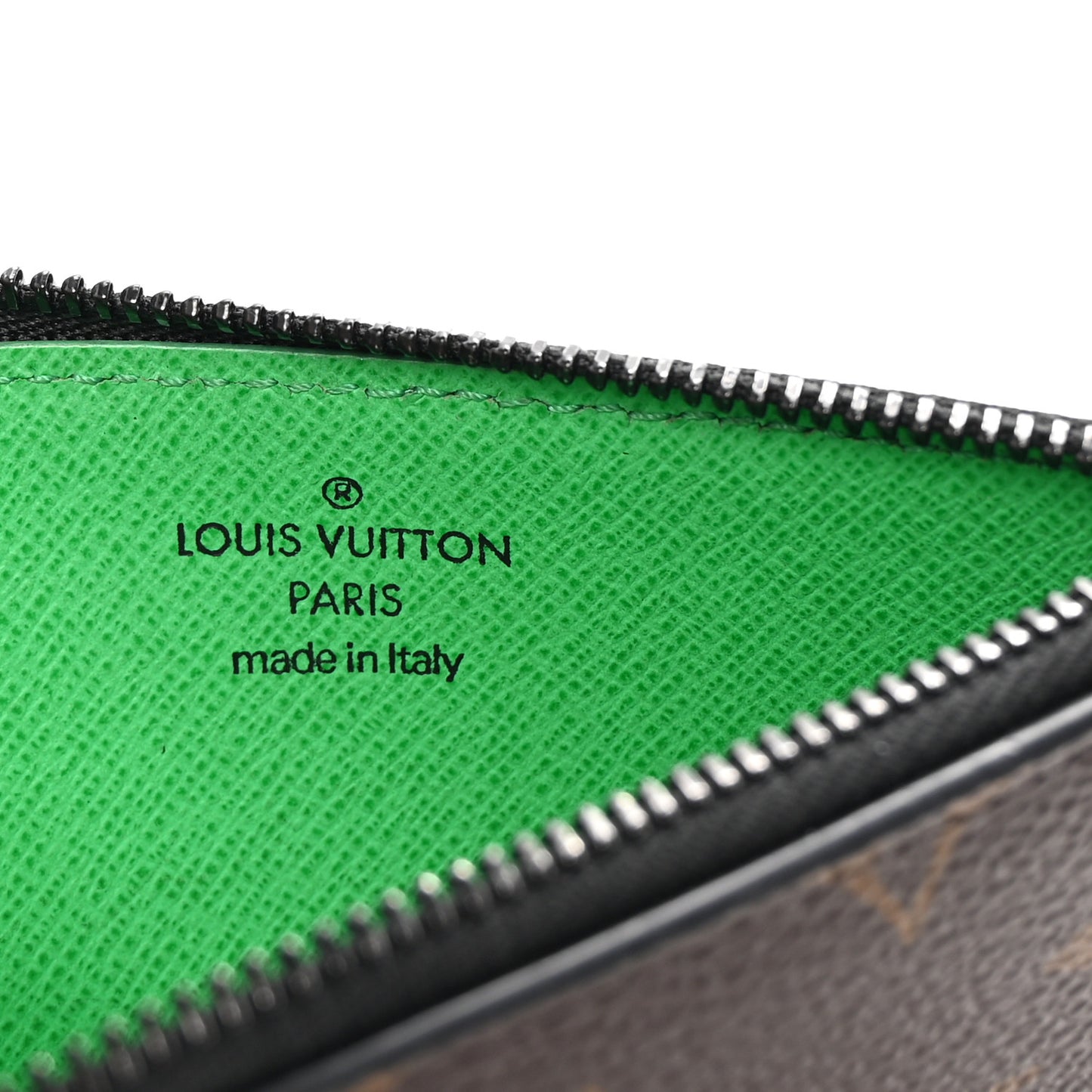 Monogram Calfskin Coin Card Holder Minty Green