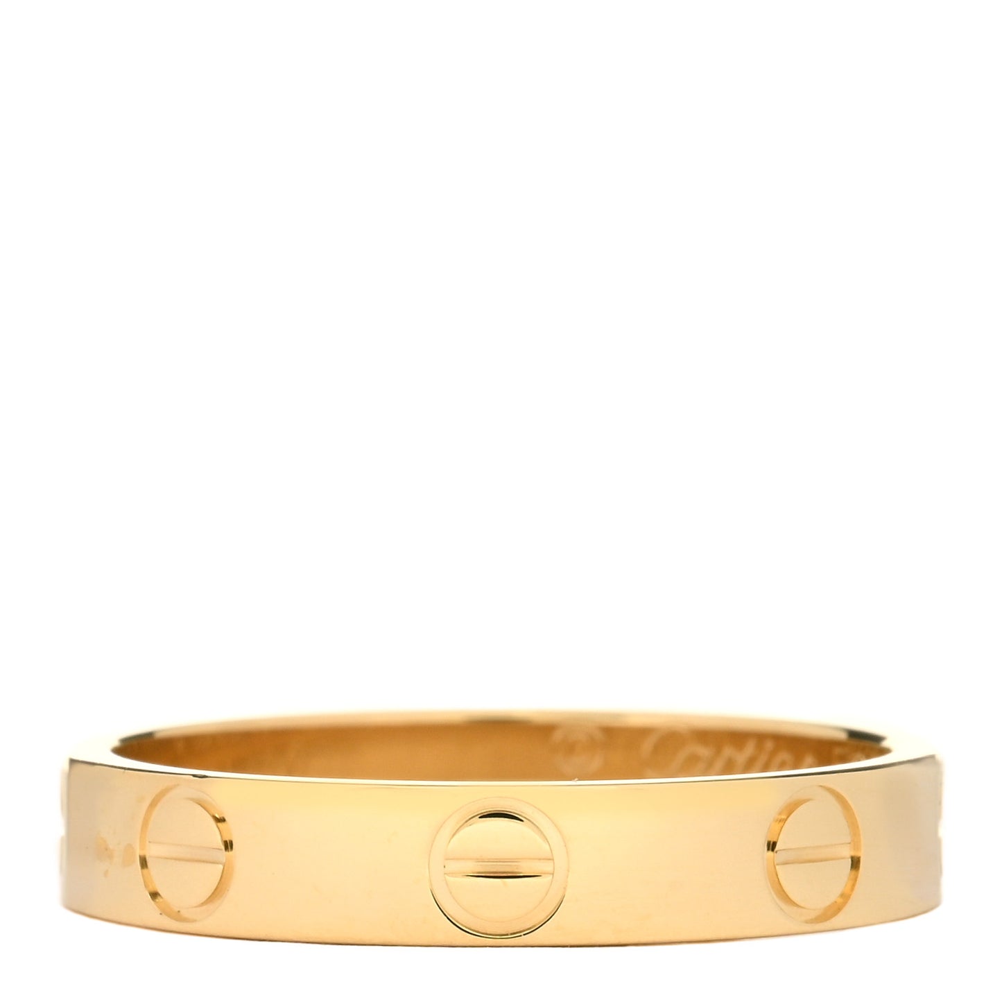 18K Yellow Gold 3.5mm LOVE Wedding Band Ring 52 6