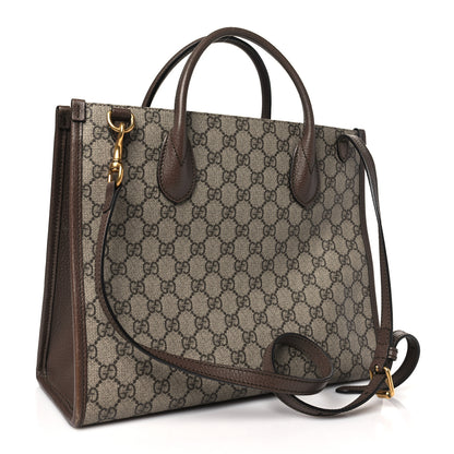 Gucci X DISNEY GG Supreme Monogram Donald Duck Retro Interlocking G Tote Bag Beige Multicolor New Acero 3 of 11