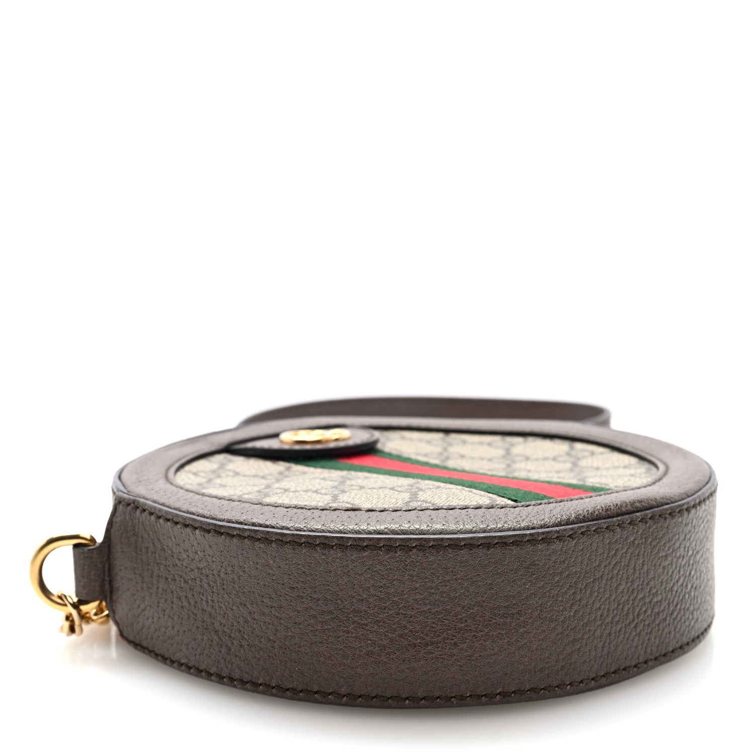 Gucci GG Supreme Monogram Web Mini Ophidia Round Shoulder Bag Brown 4 of 10