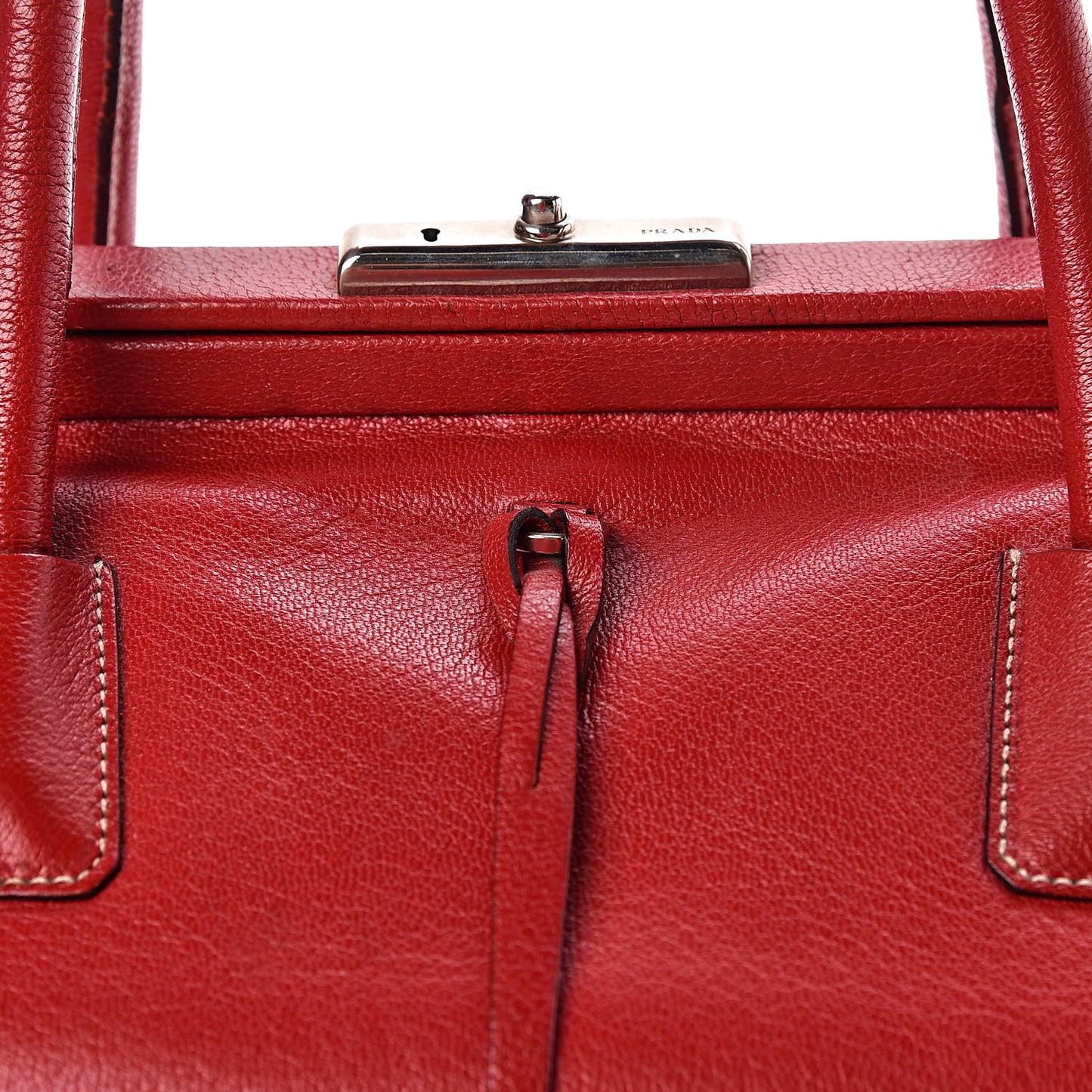 Goatskin Cerniera Doctor Bag Rubino