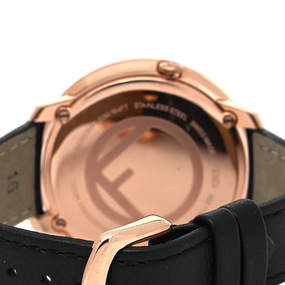 Fendi Stainless Steel Calfskin 36mm Run Away Quartz Watch 3 of 5