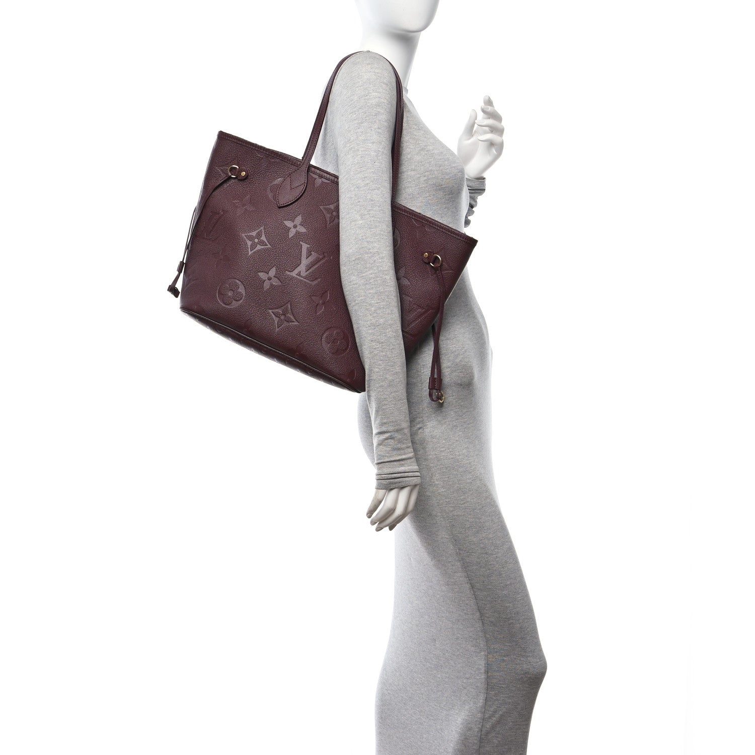 Louis Vuitton Empreinte Monogram Giant Neverfull MM Wine 2 of 12