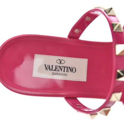 Valentino Garavani PVC Jelly Rockstud Caged Flat Thong Sandals 36 Blossom 8 of 10