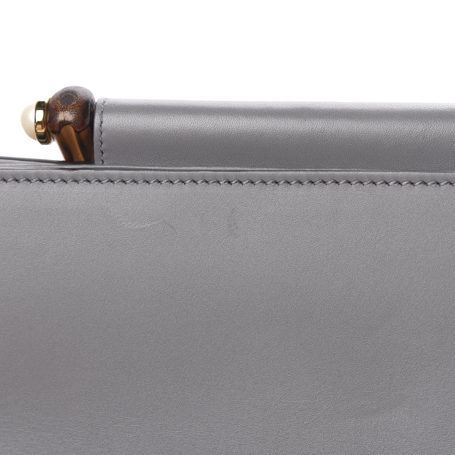 Gucci Nappa Bamboo Web Medium Nymphaea Top Handle Bag Deep Grey Mystic White 14 of 15