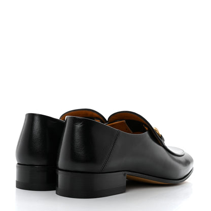 Gucci Goatskin Womens Horsebit Mid-Heel Loafers 36.5 Black 4 of 9