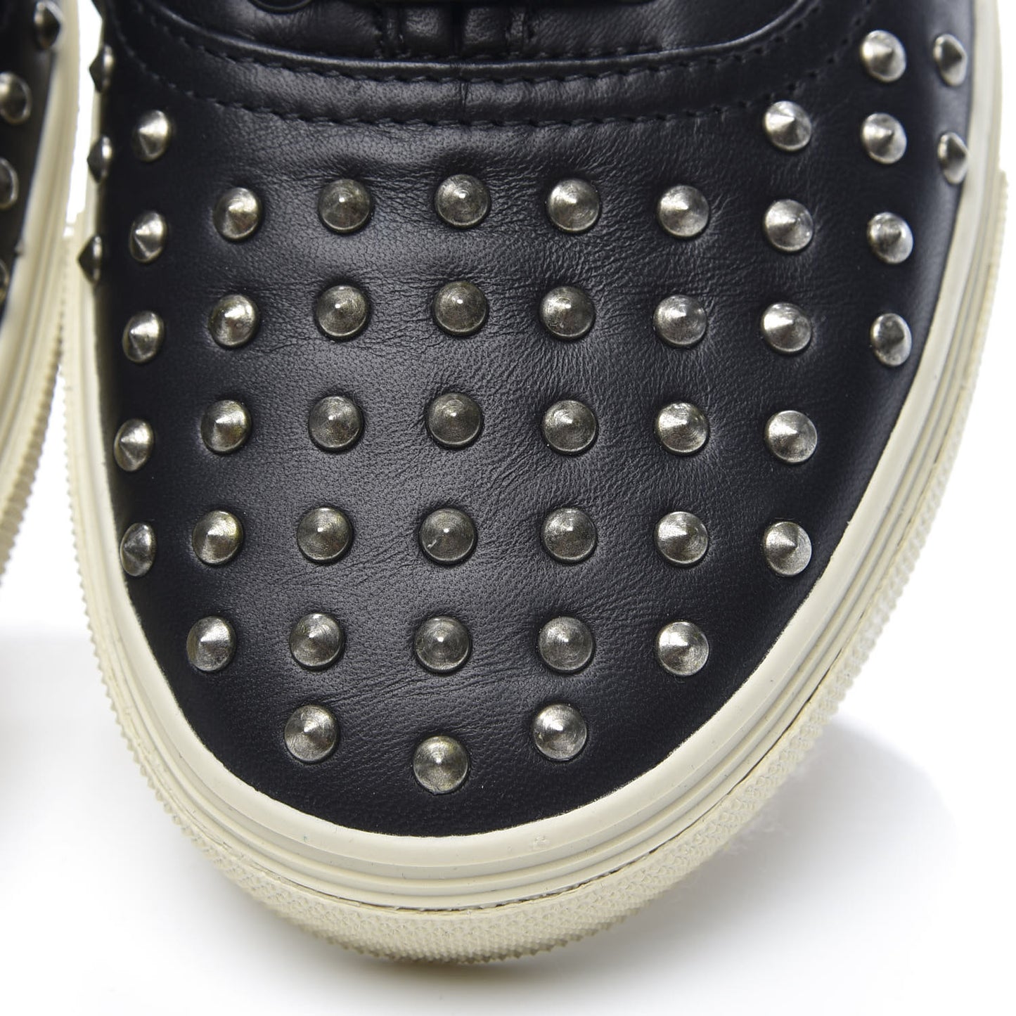 Nappa Mens Studded Skate 20 Lace Up Sneakers 40 Black