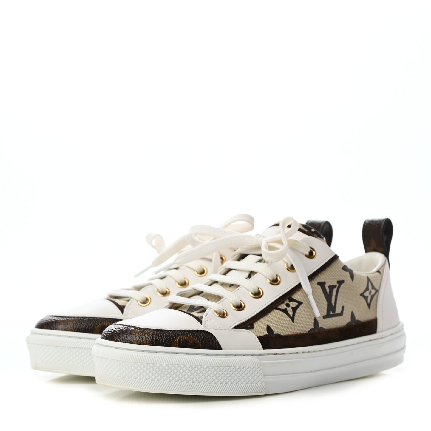Calfskin Monogram Stellar Sneakers 36.5 Beige
