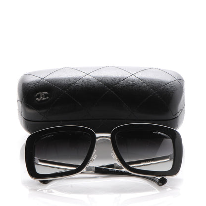 Chanel Metal Square Spring Sunglasses 5369 Black Silver 10 of 10