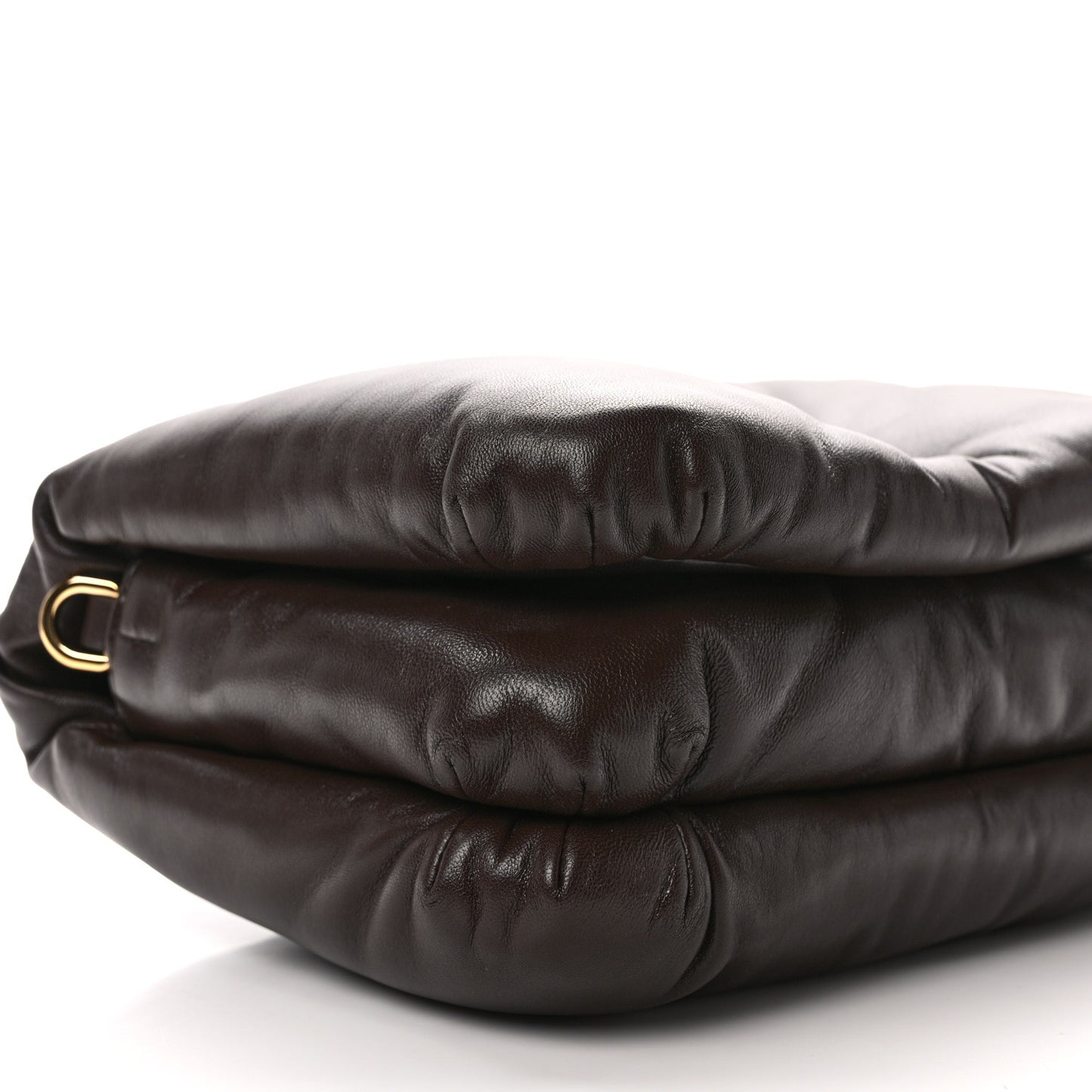 Lambskin Goya Puffer Bag Dark Chocolate