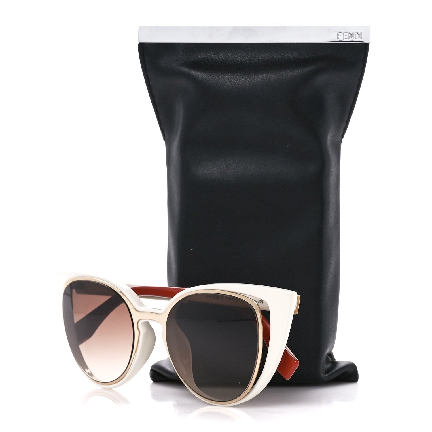 Fendi Cat Eye Paradeyes Sunglasses FF 0136/S White Red 7 of 7