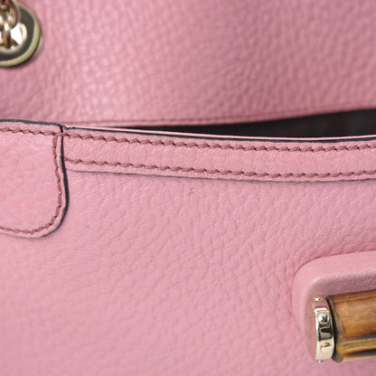 Gucci Pebbled Calfskin Bamboo Chain Bag Pink 12 of 12