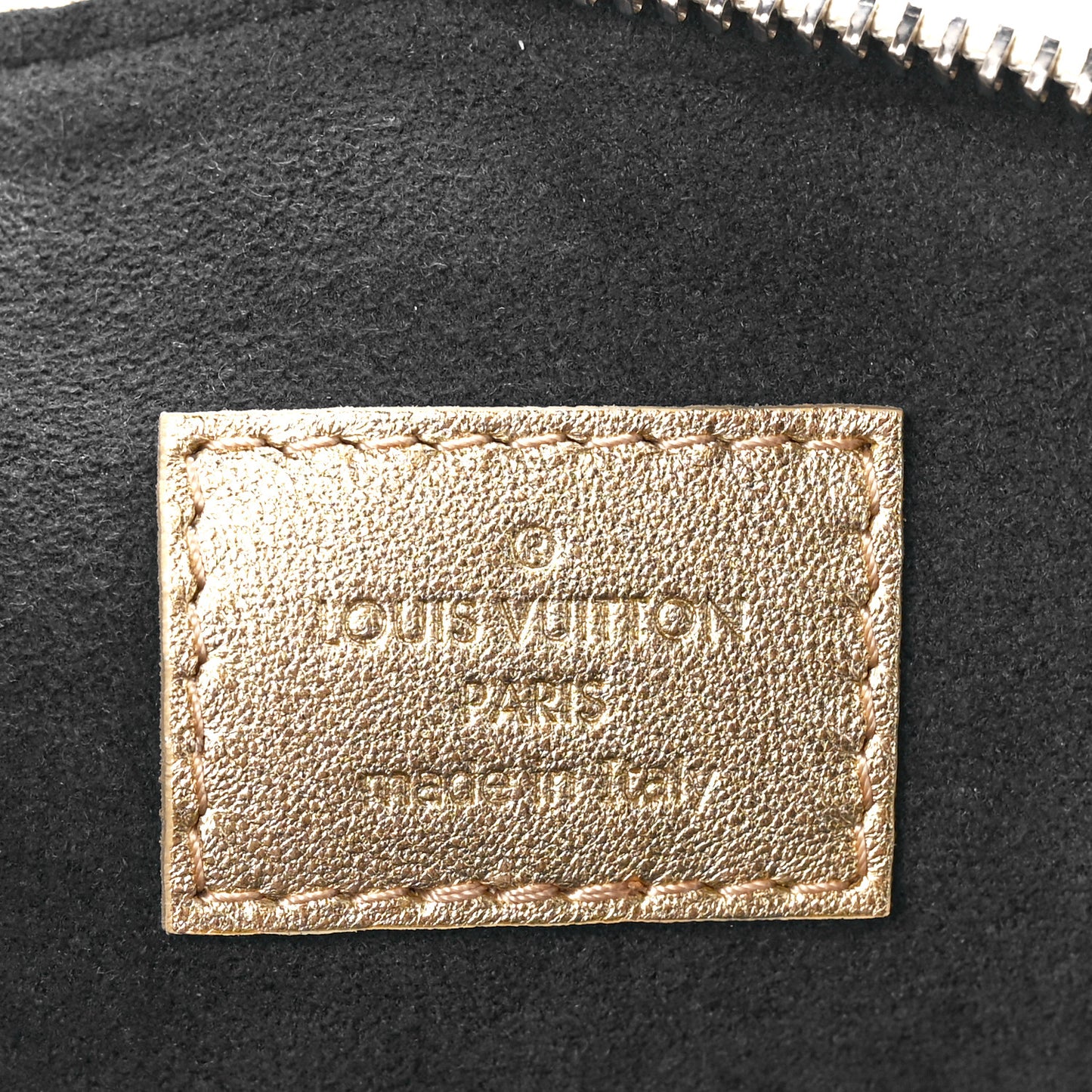 Lambskin Embossed Monogram Coussin PM Gold