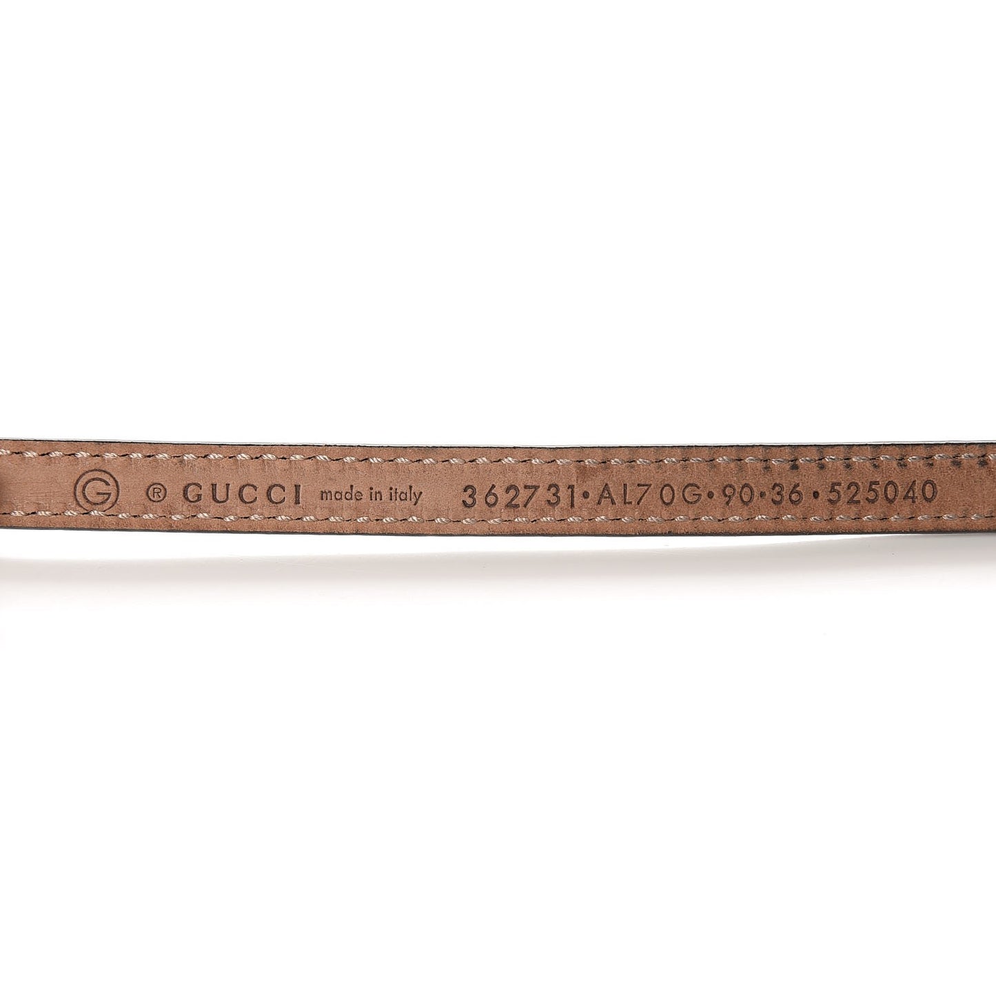 Calfskin 1973 Buckle Skinny Belt 90 36 Black