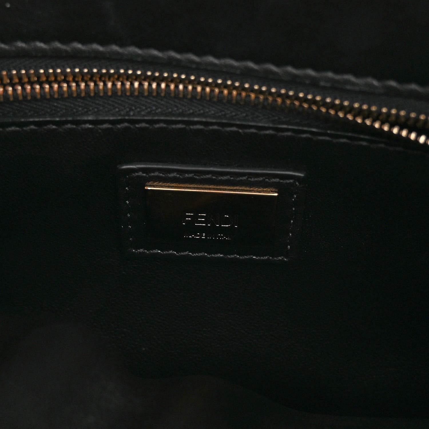 Fendi Nappa Mini Peekaboo Iconic Satchel Black 7 of 10